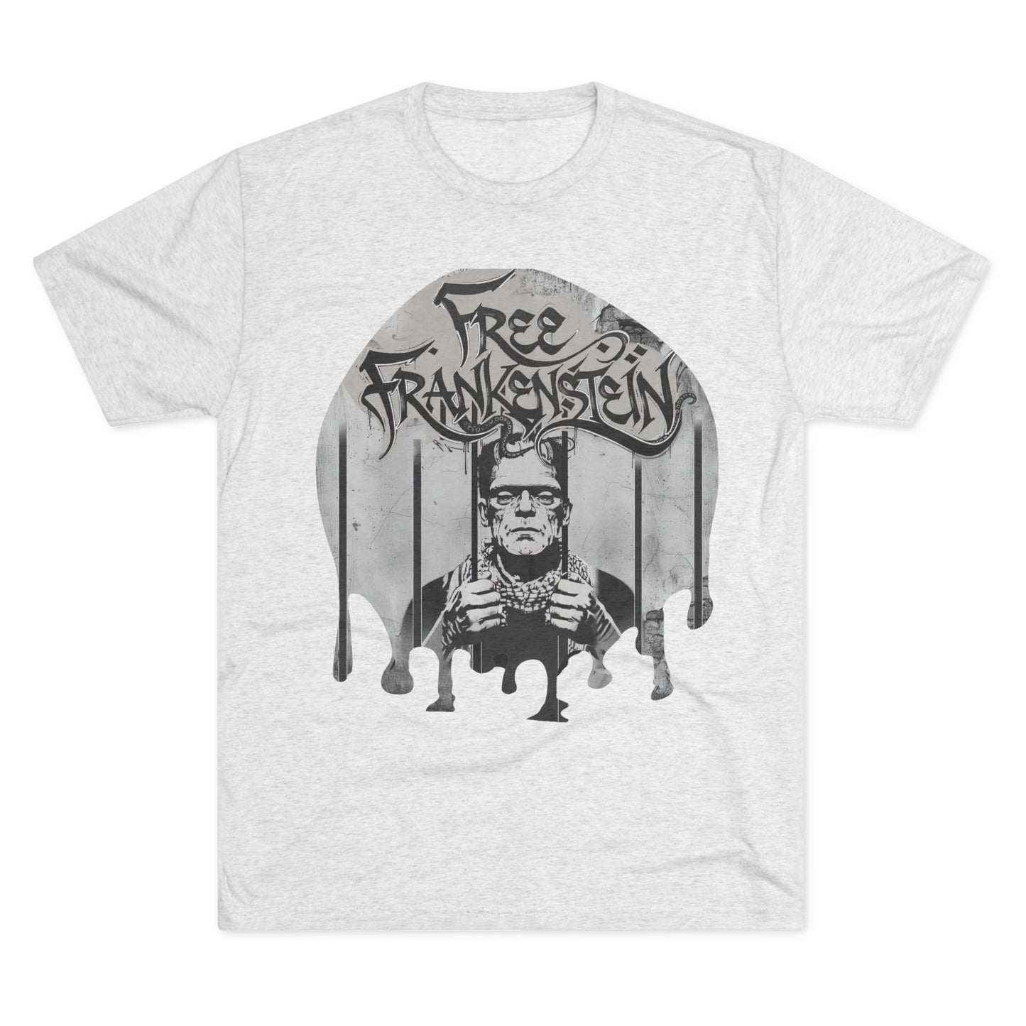 Frankenstein Inspired Unisex Crew Tee, Halloween Apparel, Graphic T-Shirt, Vintage Style Tee, Horror Movie Merch
