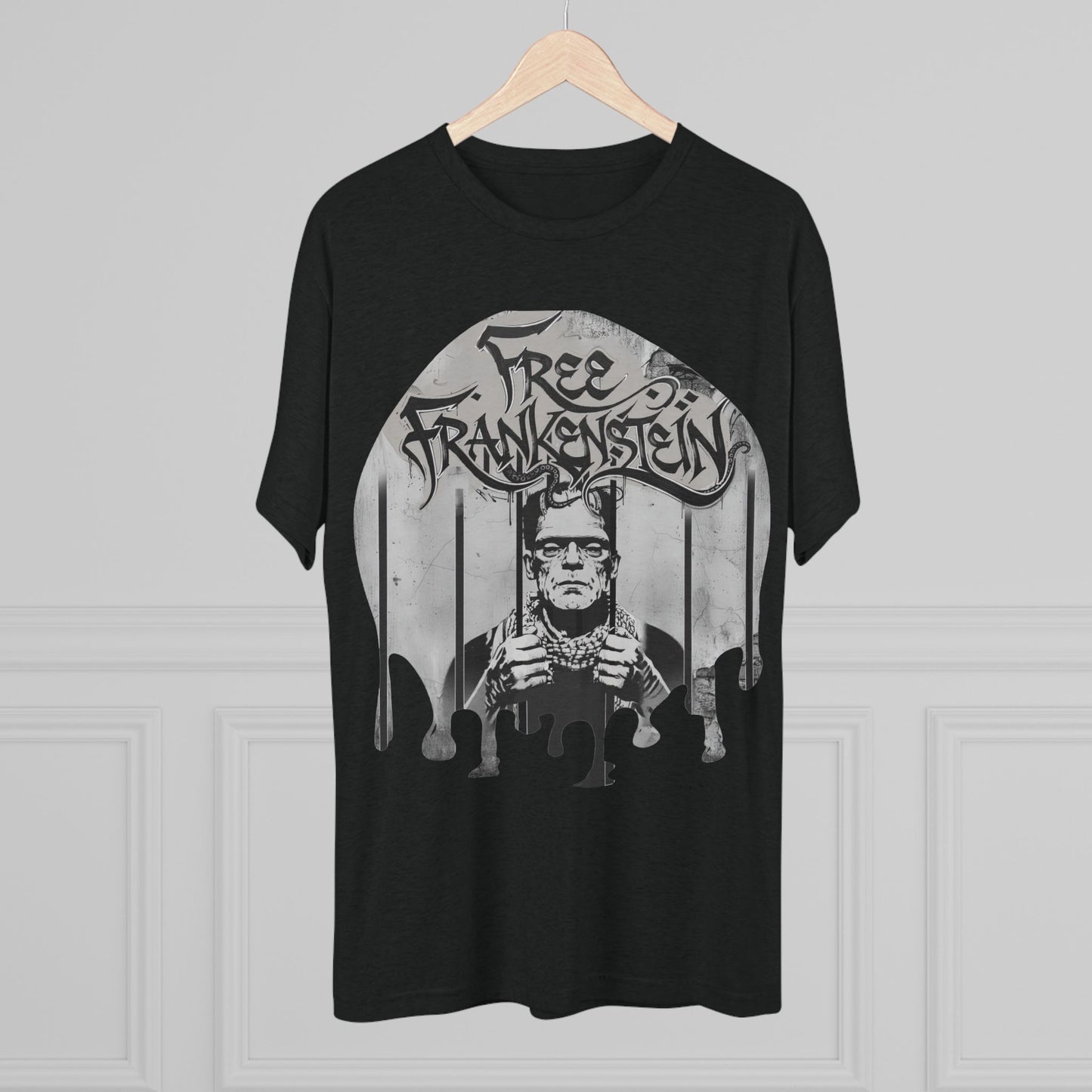 Frankenstein Inspired Unisex Crew Tee, Halloween Apparel, Graphic T-Shirt, Vintage Style Tee, Horror Movie Merch