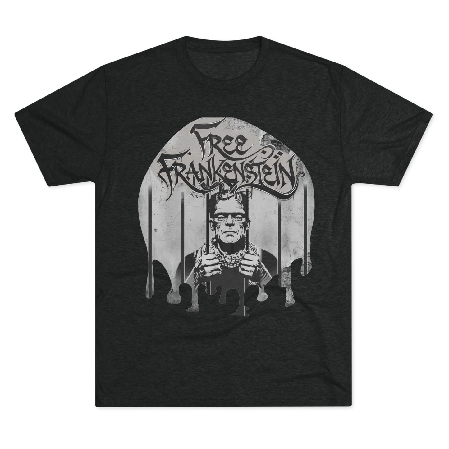 Frankenstein Inspired Unisex Crew Tee, Halloween Apparel, Graphic T-Shirt, Vintage Style Tee, Horror Movie Merch