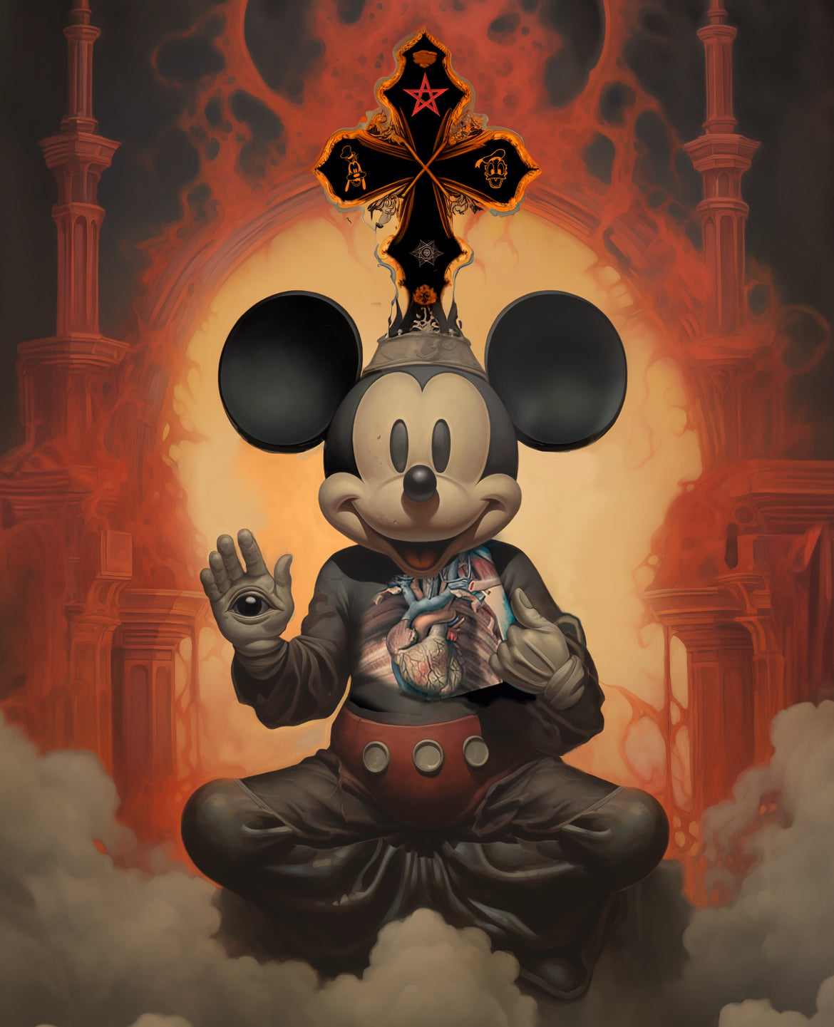 Baphomet Mickey Mouse(original)
