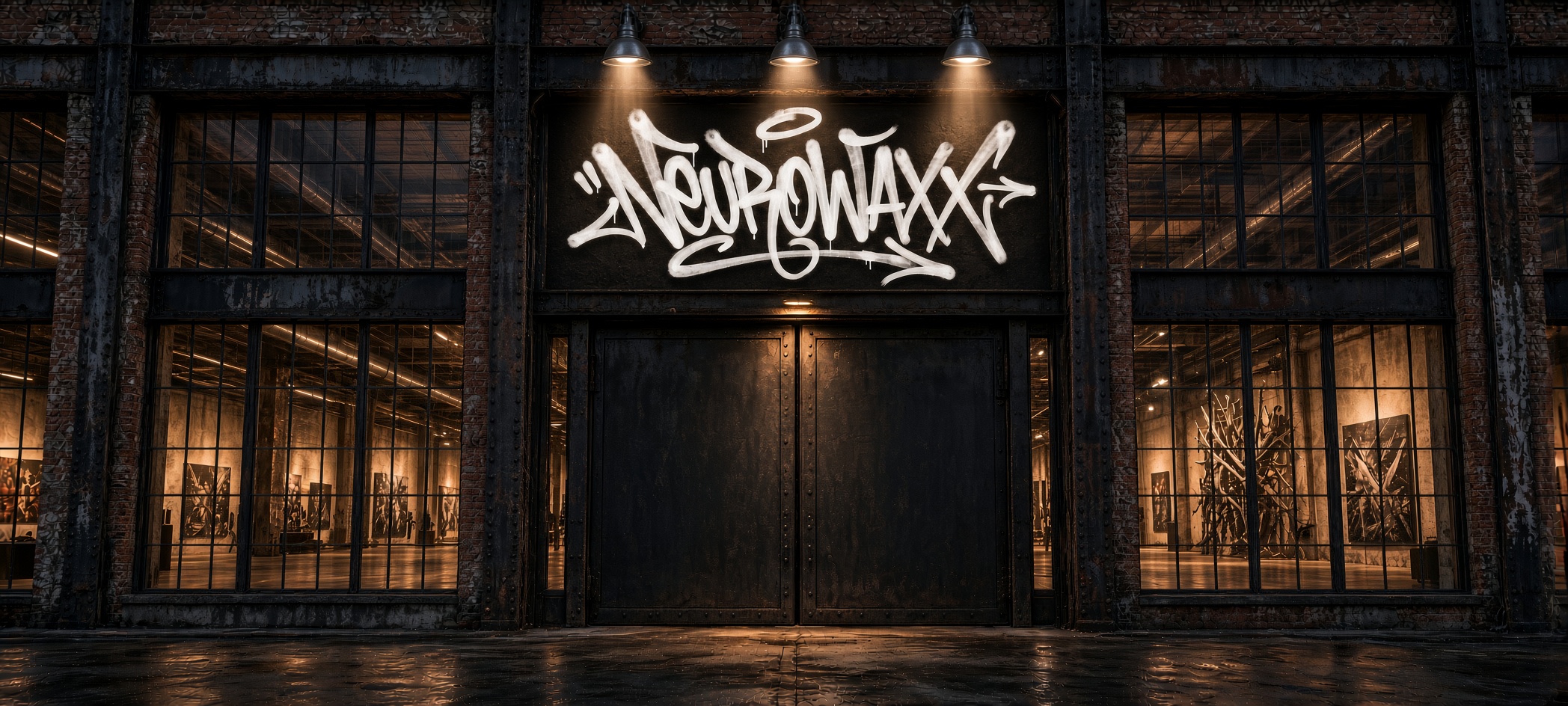 Exterior of the Neurowaxx virtual gallery